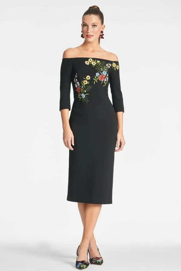 Sachin and Babi Fatima Dress 8211 Noir Bouquet Noir Bouquet Women Sheath