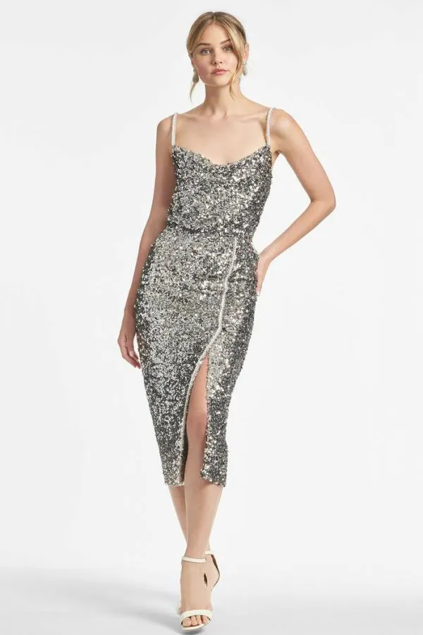 Sachin and Babi Leta Top 8211 Silver Silver Women Tops and Blouses