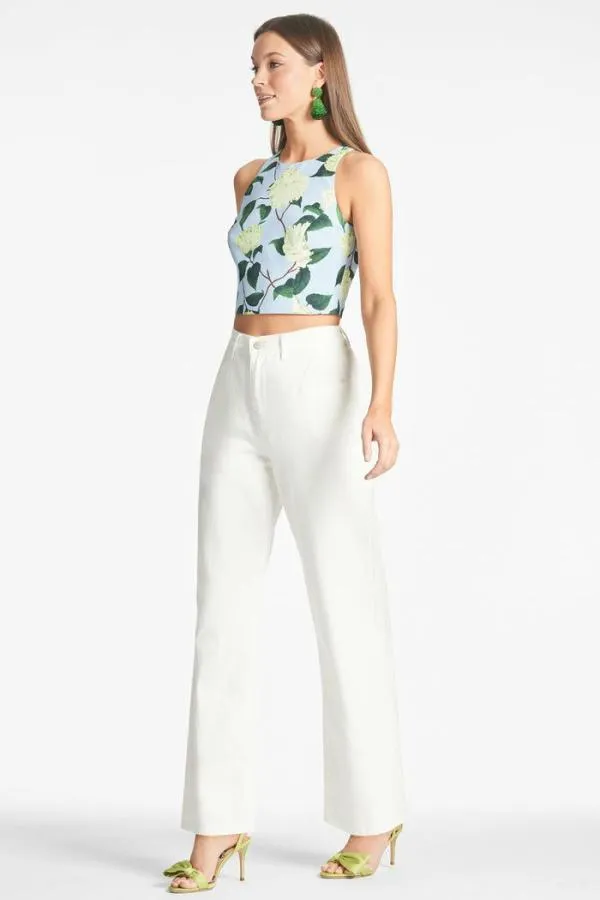 Sachin and Babi Lexie Top 8211 Sky Citrine Peonies Sky Citrine Peonies Women Tops and Blouses