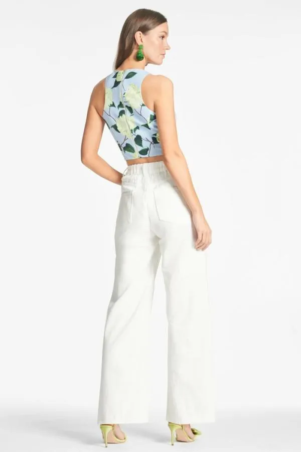 Sachin and Babi Lexie Top 8211 Sky Citrine Peonies Sky Citrine Peonies Women Tops and Blouses