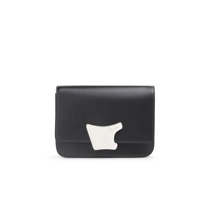 Santoni Bags Women Black Leather Crossbody Bag
