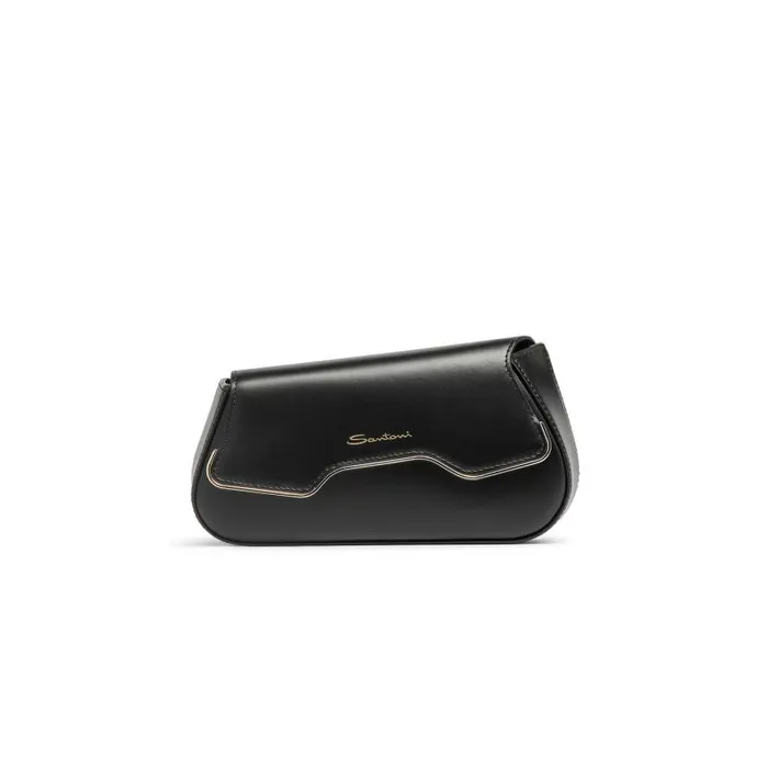 Santoni Bags Women Black Leather The Pluto Crossbody Bag