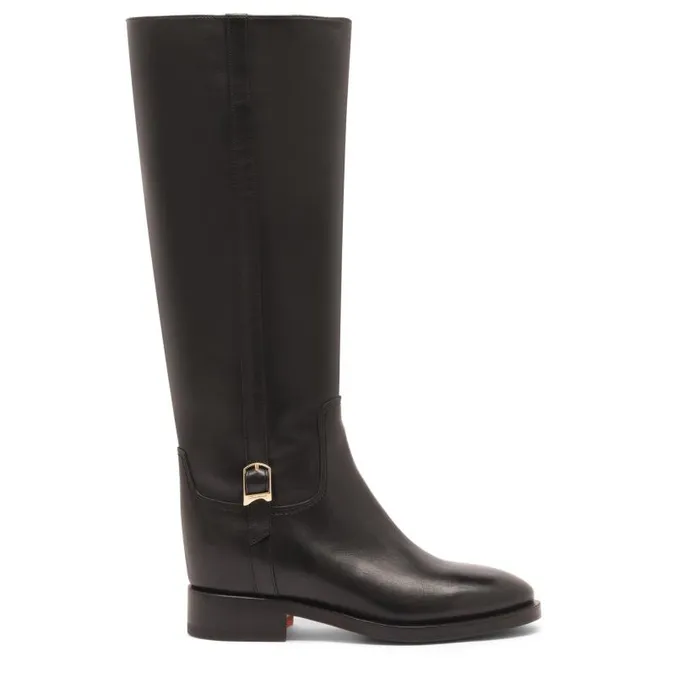 Santoni Boots and Ankle Boots Women Black Leather Boot
