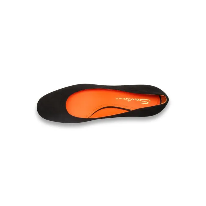 Santoni Court Shoes and Heels Women Black Suede LowHeel Pump