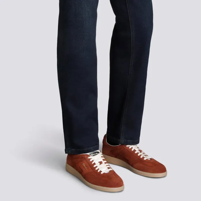 Santoni Sneakers Men Brown Suede Dbs Oly Sneaker