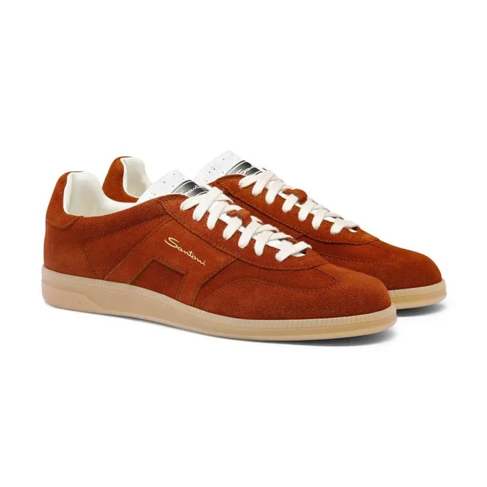 Santoni Sneakers Men Brown Suede Dbs Oly Sneaker