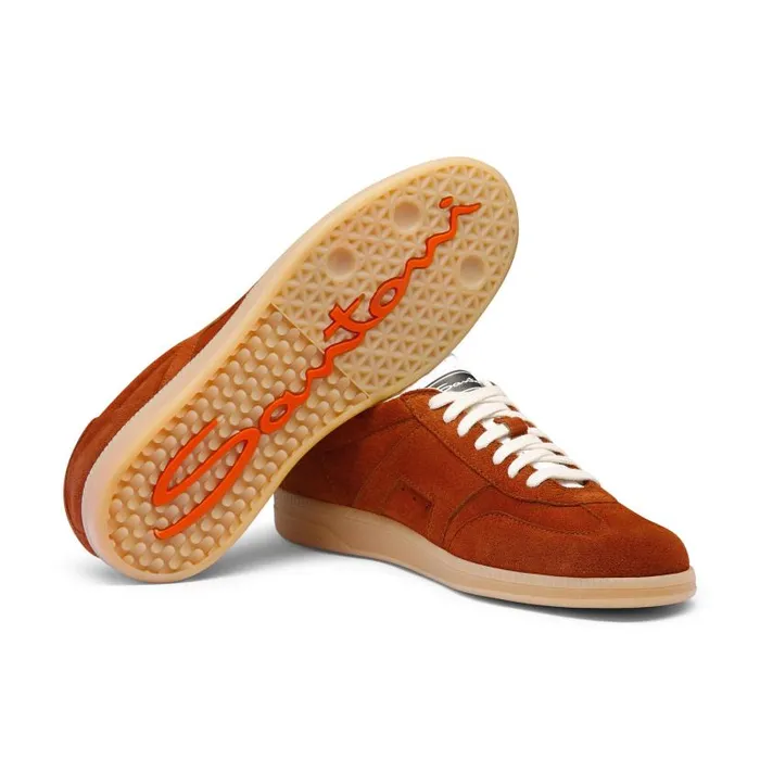 Santoni Sneakers Men Brown Suede Dbs Oly Sneaker