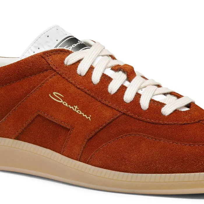 Santoni Sneakers Men Brown Suede Dbs Oly Sneaker