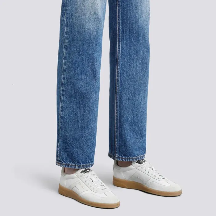 Santoni Sneakers Women White Tumbled Leather Dbs Oly Sneaker