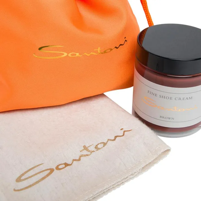 Santoni Travel Kit MenWomen Shoe Care Kit With Cream And Polishing Cloth