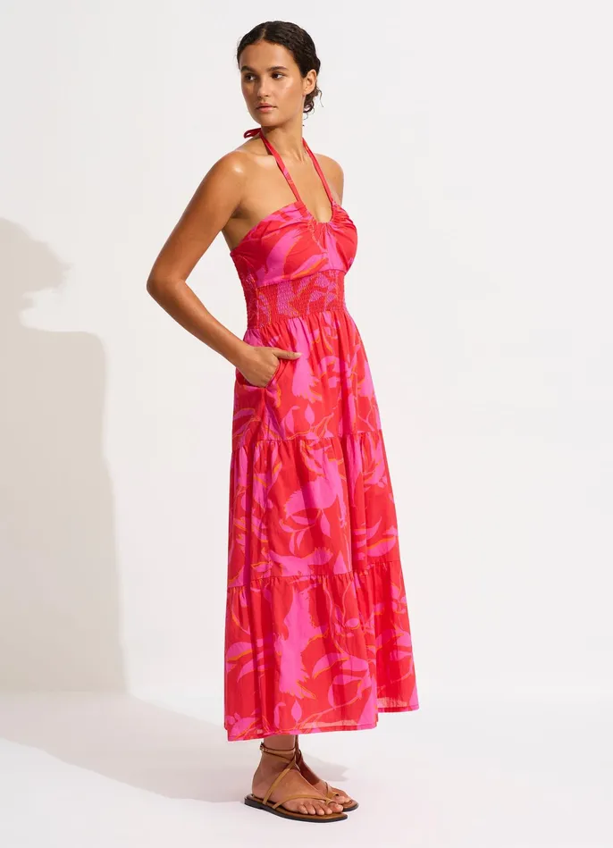 Seafolly Birds Of Paradise Maxi Dress 8211 Chilli Red Women Beach Dresses