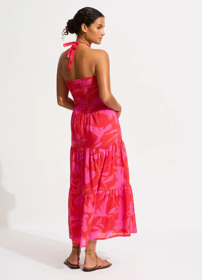 Seafolly Birds Of Paradise Maxi Dress 8211 Chilli Red Women Beach Dresses