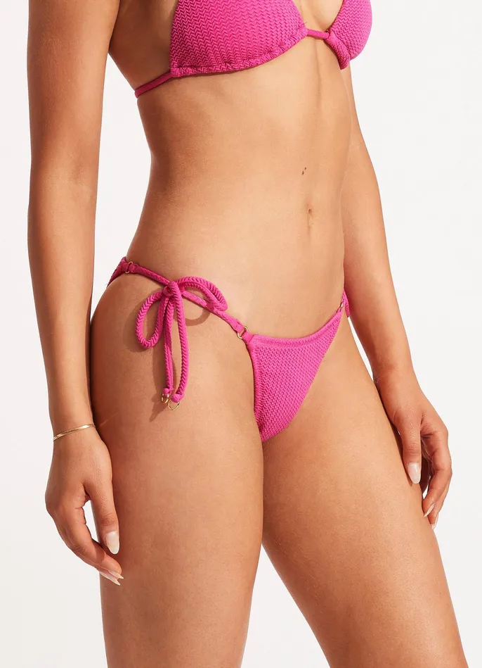 Seafolly Sea Dive Tie Side Rio Pant 8211 Fuchsia Rose Women Tie Side