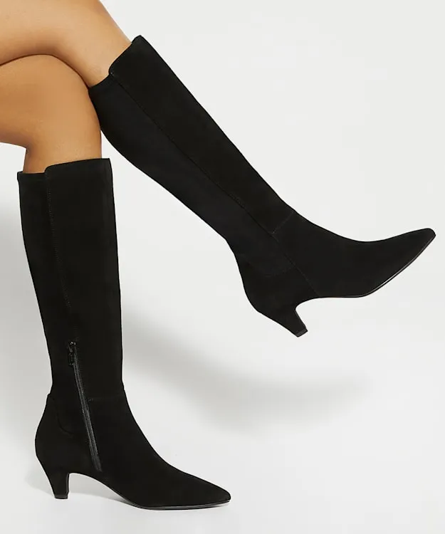 Sera Black Low Suede KneeHigh Boots Dune London Black Women Dune London Knee High Boots Sera Black Low Suede KneeHigh Boots Dune London Black Women Dune London Knee High Boots