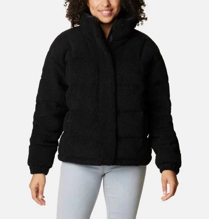 Sherpa Ruby Falls Novelty Jacket Black Doodle Sherpa Womens Columbia Sportswear Insulated and Down Sherpa Ruby Falls Novelty Jacket Black Doodle Sherpa Womens Columbia Sportswear Insulated and Down