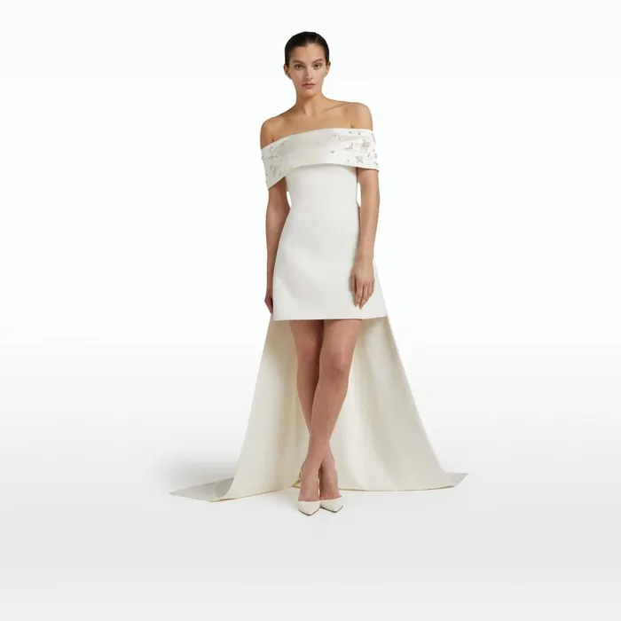 Shina Ivory Short Dress Women Safiyaa Dresses