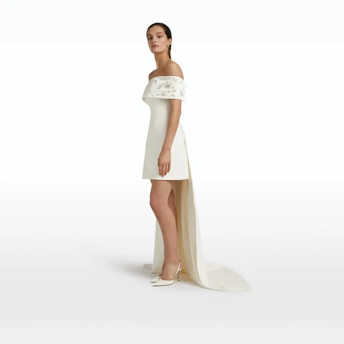 Shina Ivory Short Dress Women Safiyaa Dresses