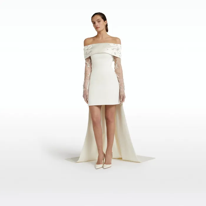Shina Ivory Short Dress Women Safiyaa Dresses