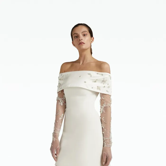 Shina Ivory Short Dress Women Safiyaa Dresses