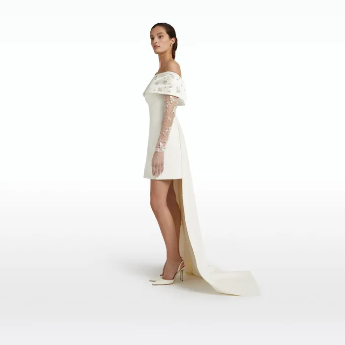 Shina Ivory Short Dress Women Safiyaa Dresses