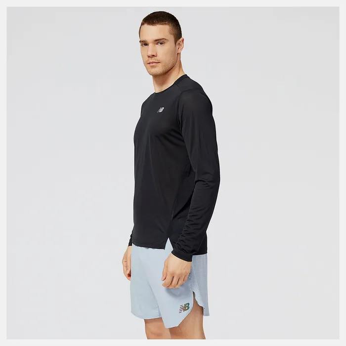 Shirts Men Newbalance Accelerate Long Sleeve Black Shirts Men Newbalance Accelerate Long Sleeve Black