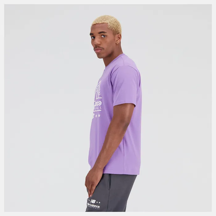Shirts Men Newbalance Hoops Cotton Jersey Short Sleeve Tshirt Twilight