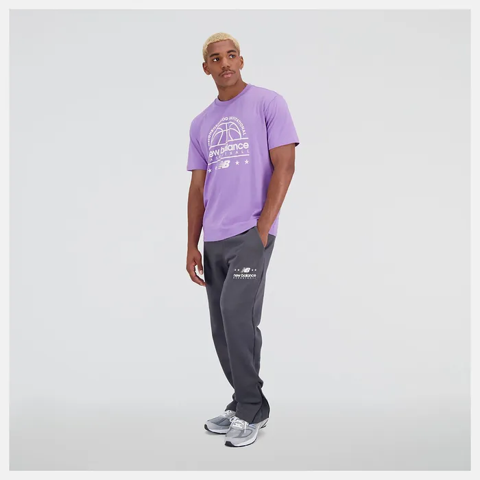 Shirts Men Newbalance Hoops Cotton Jersey Short Sleeve Tshirt Twilight