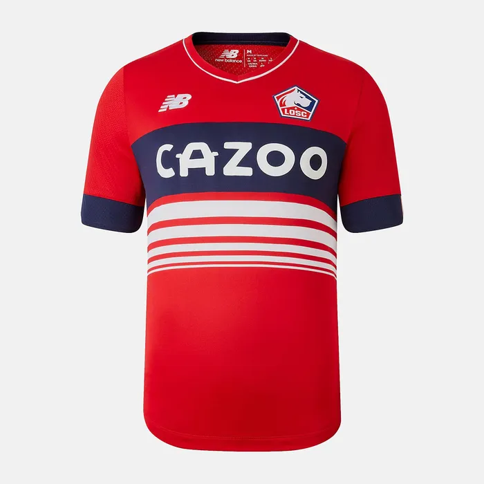 Shirts Men Newbalance Lille LOSC Home Short Sleeve Jersey Home Shirts Men Newbalance Lille LOSC Home Short Sleeve Jersey Home