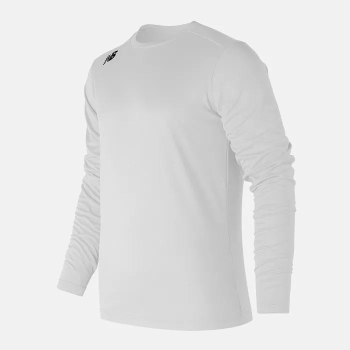 Shirts Men Newbalance Long Sleeve Tech Tee White