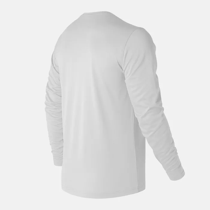 Shirts Men Newbalance Long Sleeve Tech Tee White Shirts Men Newbalance Long Sleeve Tech Tee White