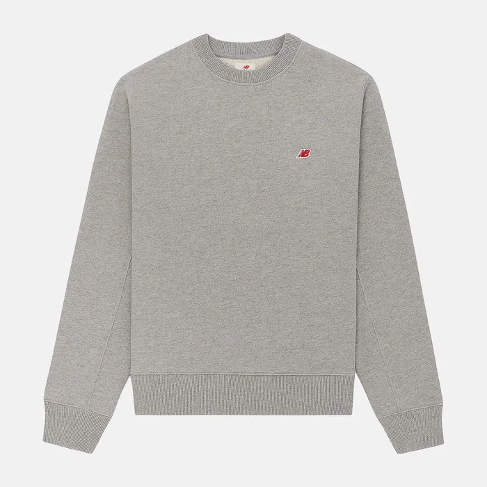 Shirts Men Newbalance MADE In USA Core Crewneck Sweatshirt Athletic Grey