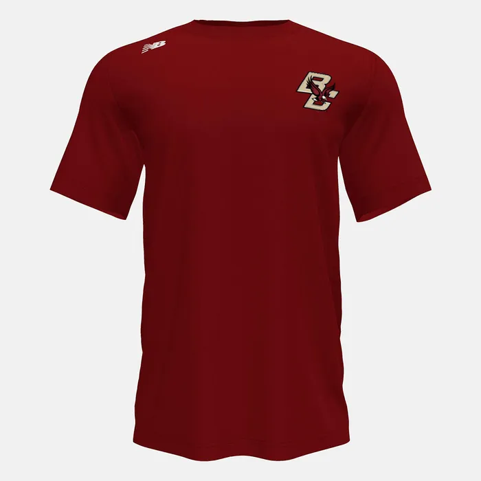 Shirts Men Newbalance Short Sleeve Tech TeeBoston College Mercury Red