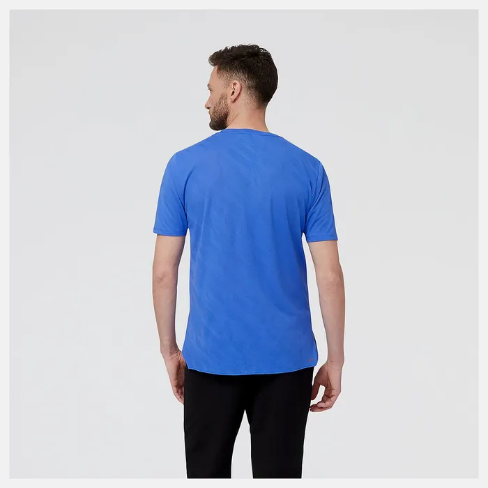 Shirts Men Newbalance United Airlines NYC Half Q Speed Jacquard Short Sleeve Marine Blue Shirts Men Newbalance United Airlines NYC Half Q Speed Jacquard Short Sleeve Marine Blue