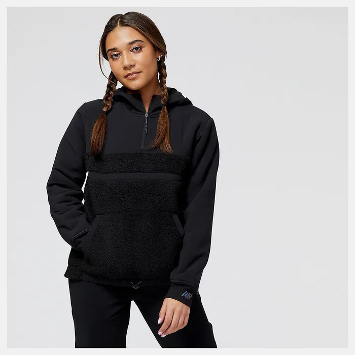 Shirts Women Newbalance Q Speed Sherpa Pullover Black