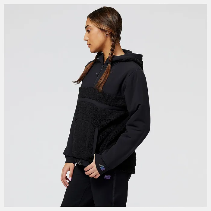 Shirts Women Newbalance Q Speed Sherpa Pullover Black Shirts Women Newbalance Q Speed Sherpa Pullover Black