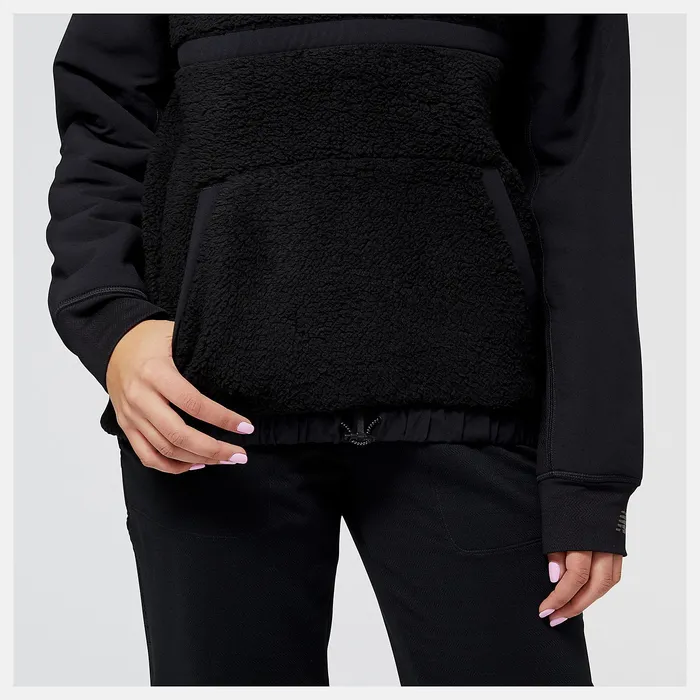 Shirts Women Newbalance Q Speed Sherpa Pullover Black Shirts Women Newbalance Q Speed Sherpa Pullover Black
