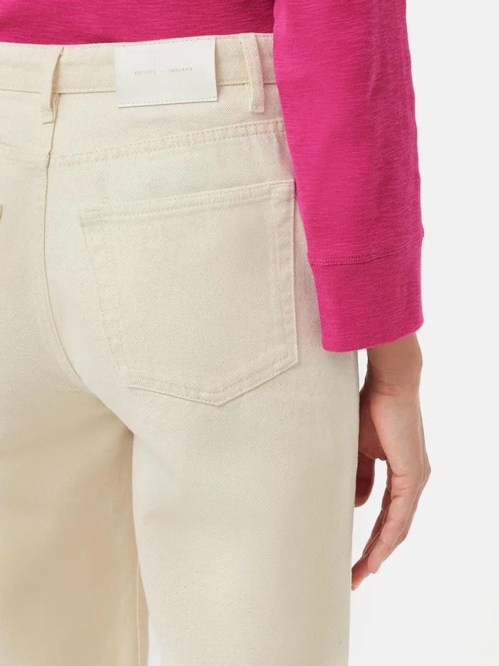 Shop Balfour Long Wide Leg Jean Ecru Jigsaw Trousers