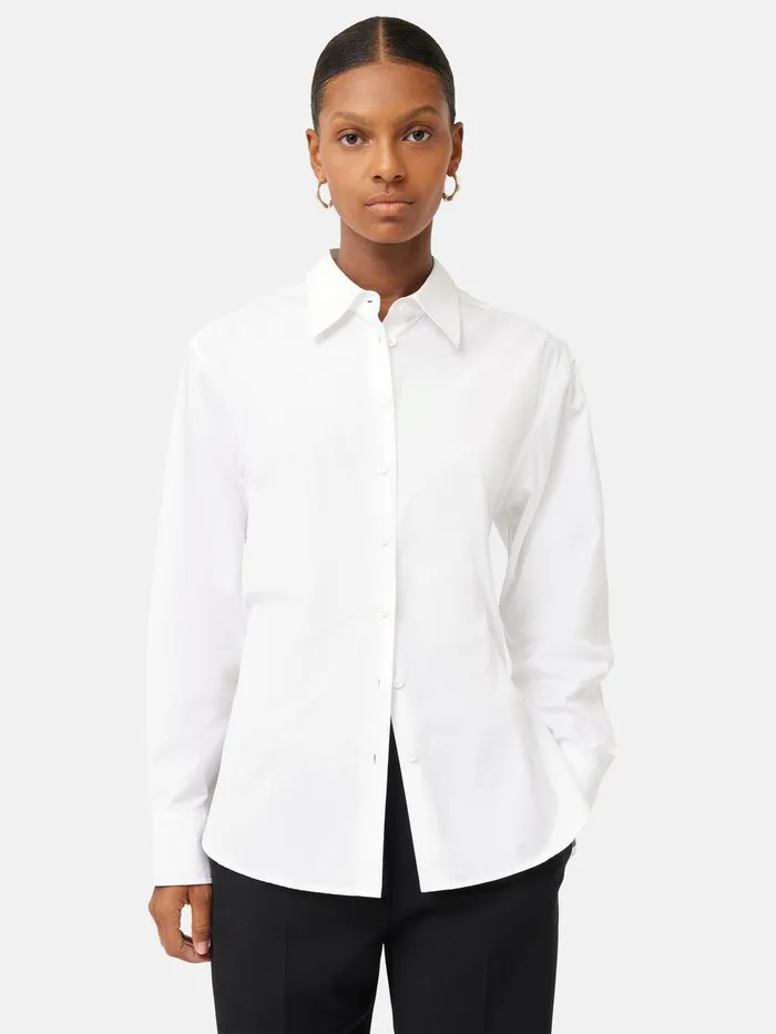 Shop Cotton Poplin Shirt White Jigsaw Shirts and Tops