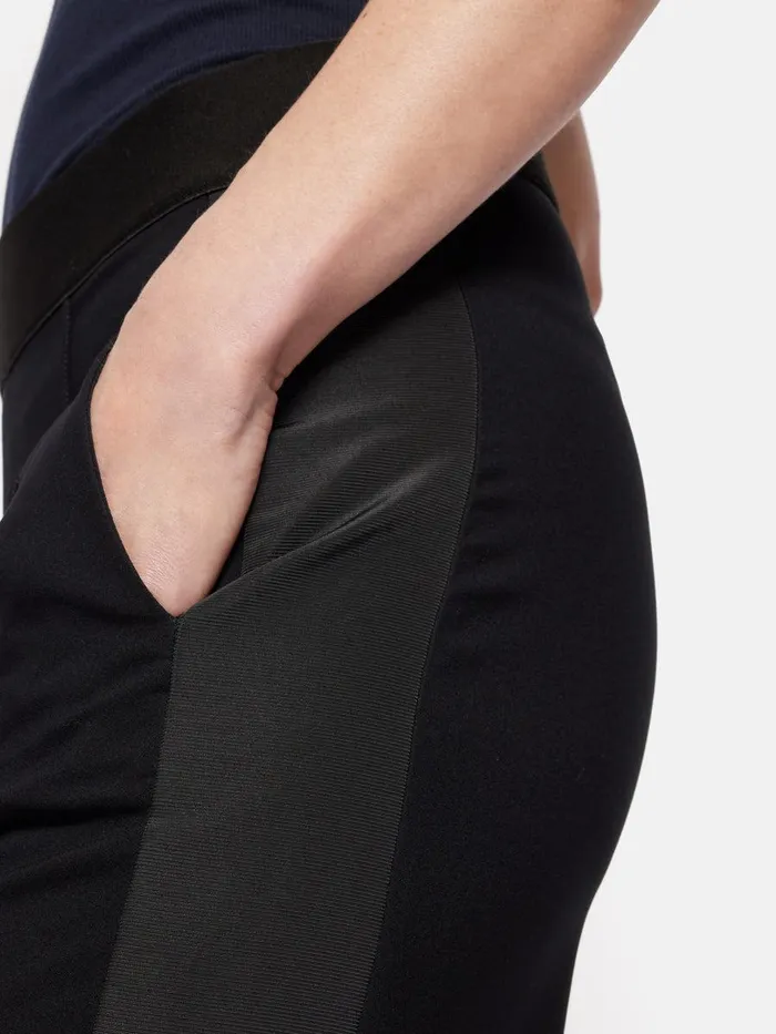 Shop Crepe Split Hem Jogger Black Jigsaw Trousers