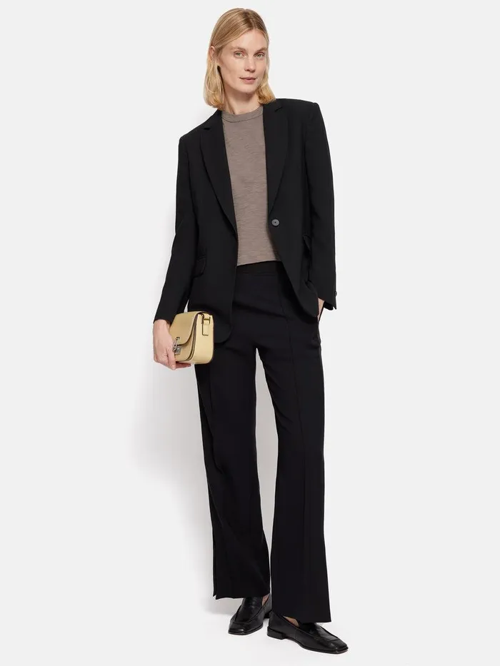 Shop Crepe Split Hem Jogger Black Jigsaw Trousers