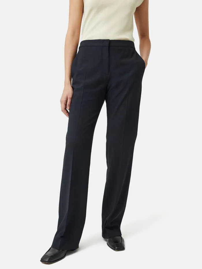 Shop Crosshatch Mason Trouser Navy Jigsaw Trousers