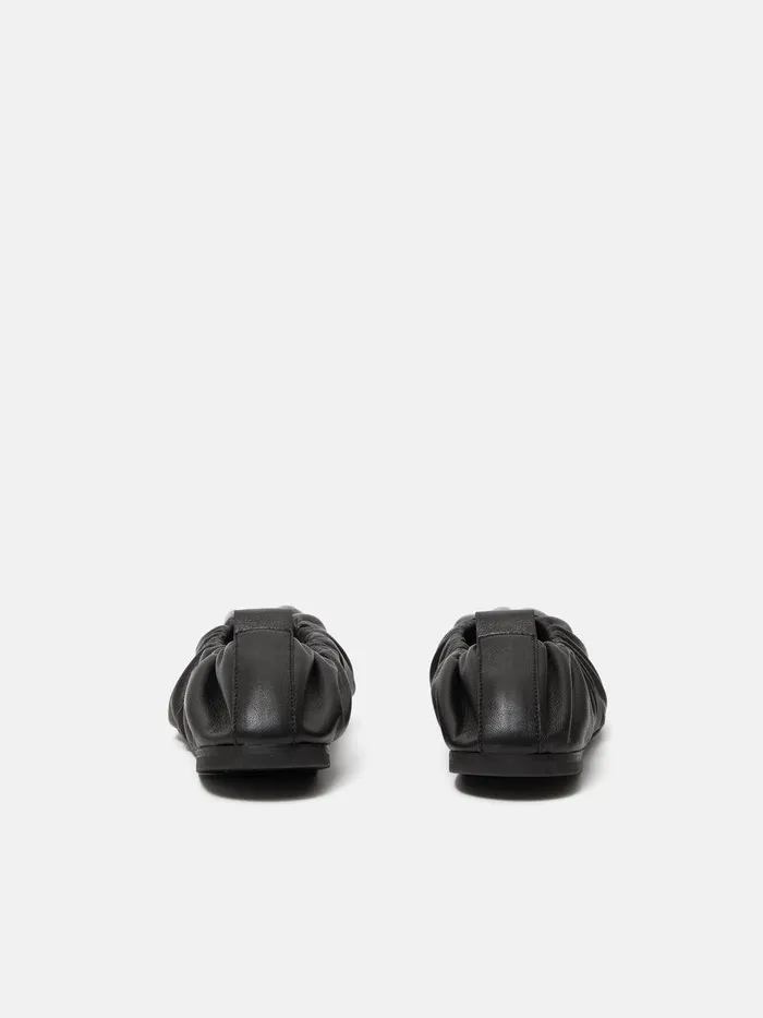 Shop Elasticated Ballerina Black Jigsaw Flats