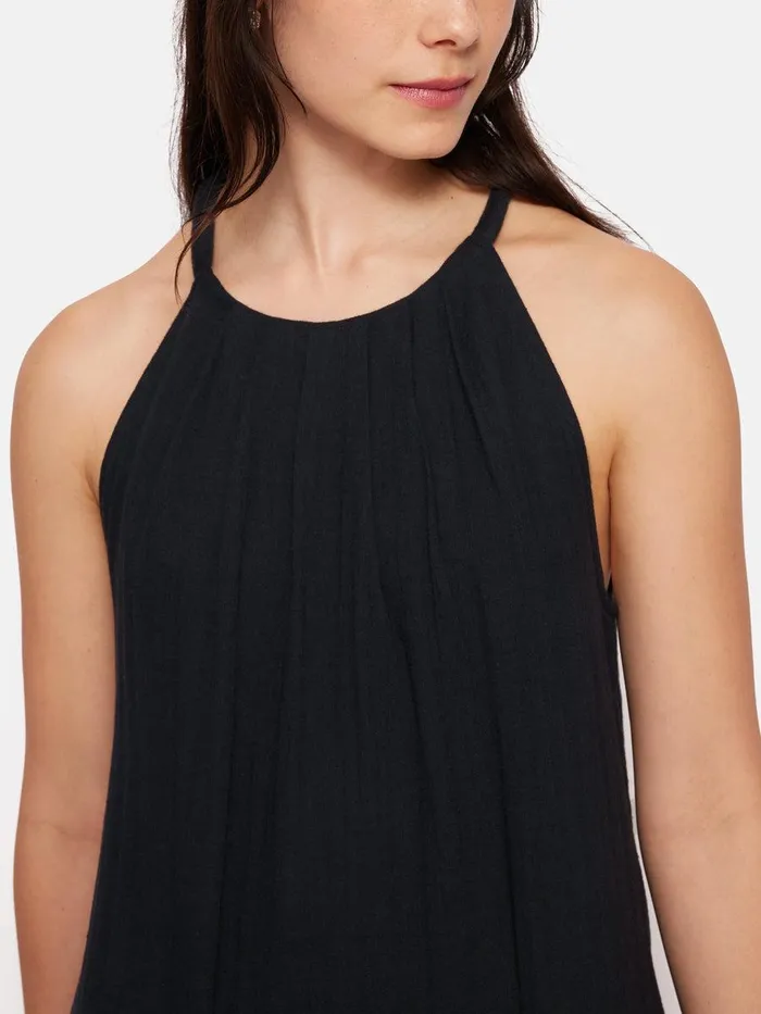 Shop Halter Neck Cheesecloth Dress Navy Jigsaw Dresses and Jumpsuits