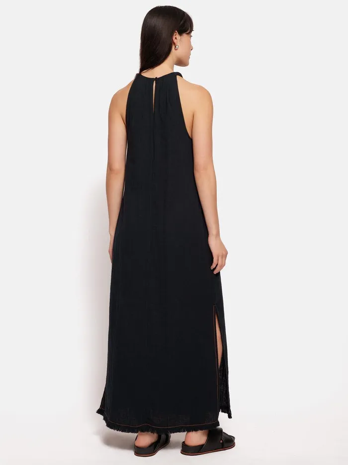 Shop Halter Neck Cheesecloth Dress Navy Jigsaw Dresses and Jumpsuits