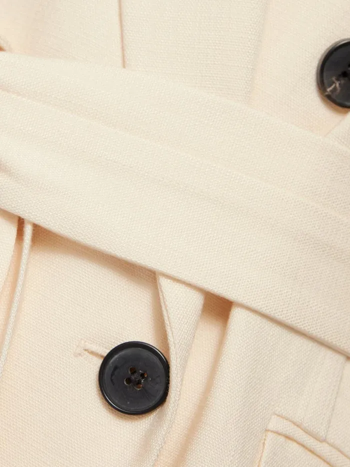Shop Hopsack Tatton Waistcoat Cream Jigsaw Coats and Jackets