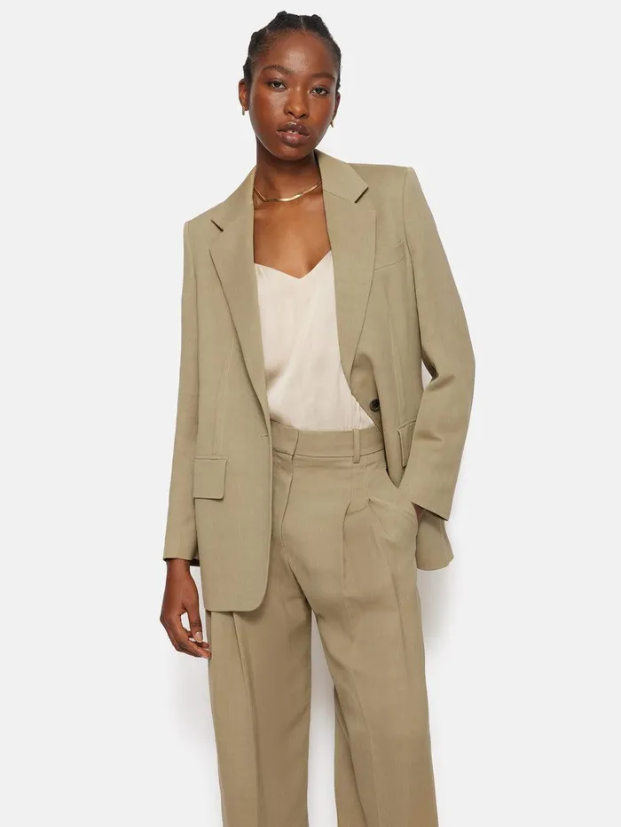 Shop Italian Linen Gibson Blazer Sand Jigsaw Coords