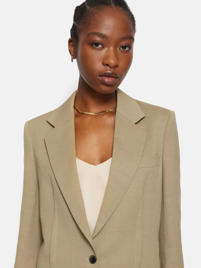 Shop Italian Linen Gibson Blazer Sand Jigsaw Coords