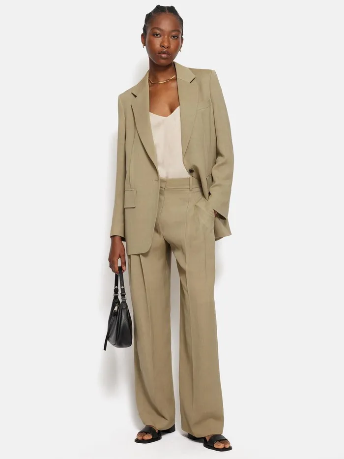 Shop Italian Linen Gibson Blazer Sand Jigsaw Coords