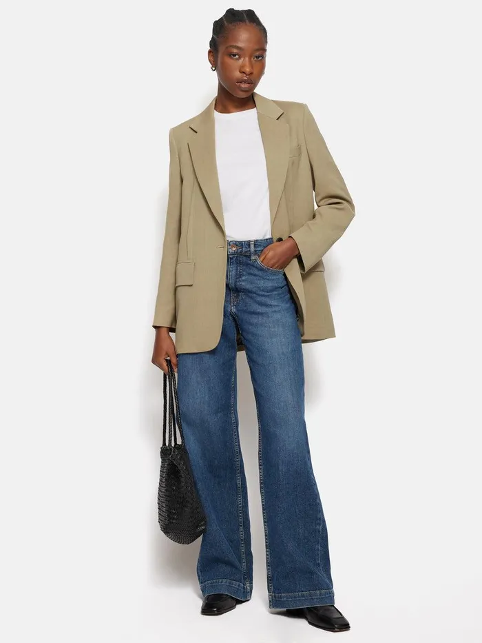 Shop Italian Linen Gibson Blazer Sand Jigsaw Coords