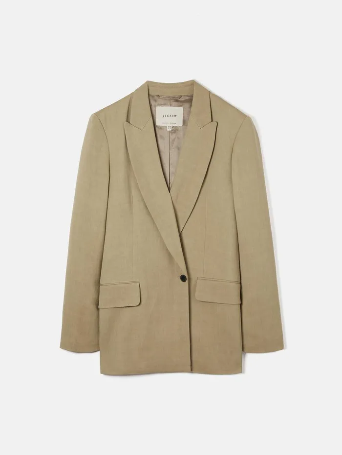 Shop Italian Linen Gibson Blazer Sand Jigsaw Coords